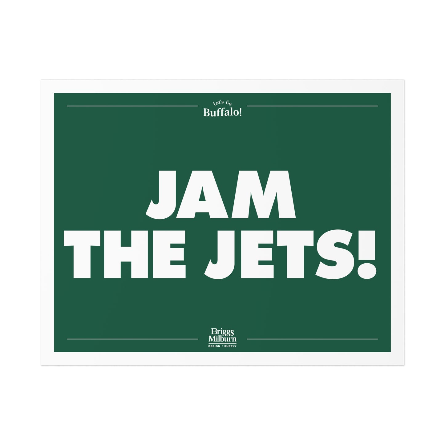 Briggs Milburn Design & Supply - Let's Go Buffalo! - Week 1 - Jam the Jets! - Digital Download
